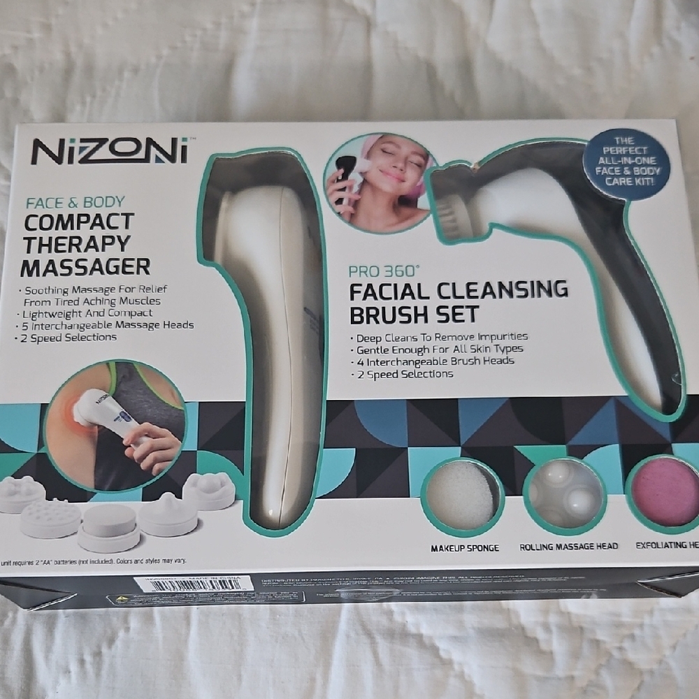 Nizoni Compact Massager & Facial Cleansing Brush